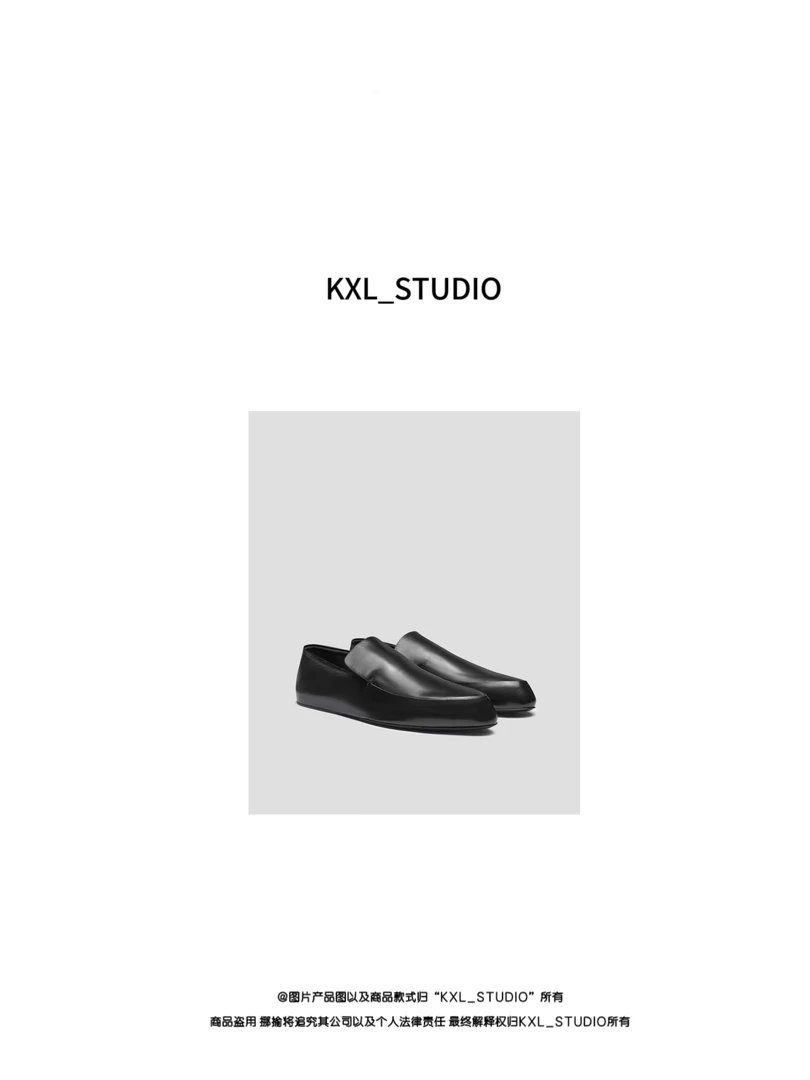 KXL-STUDIO【吉尔桑达】细纹山羊皮尖头乐福鞋1890