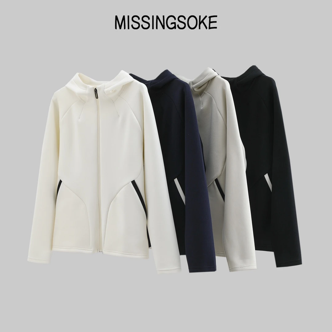 D家同款宽松加绒运动外套-2862