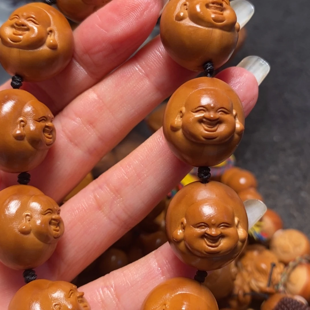 橄榄核手串/手链笑佛头