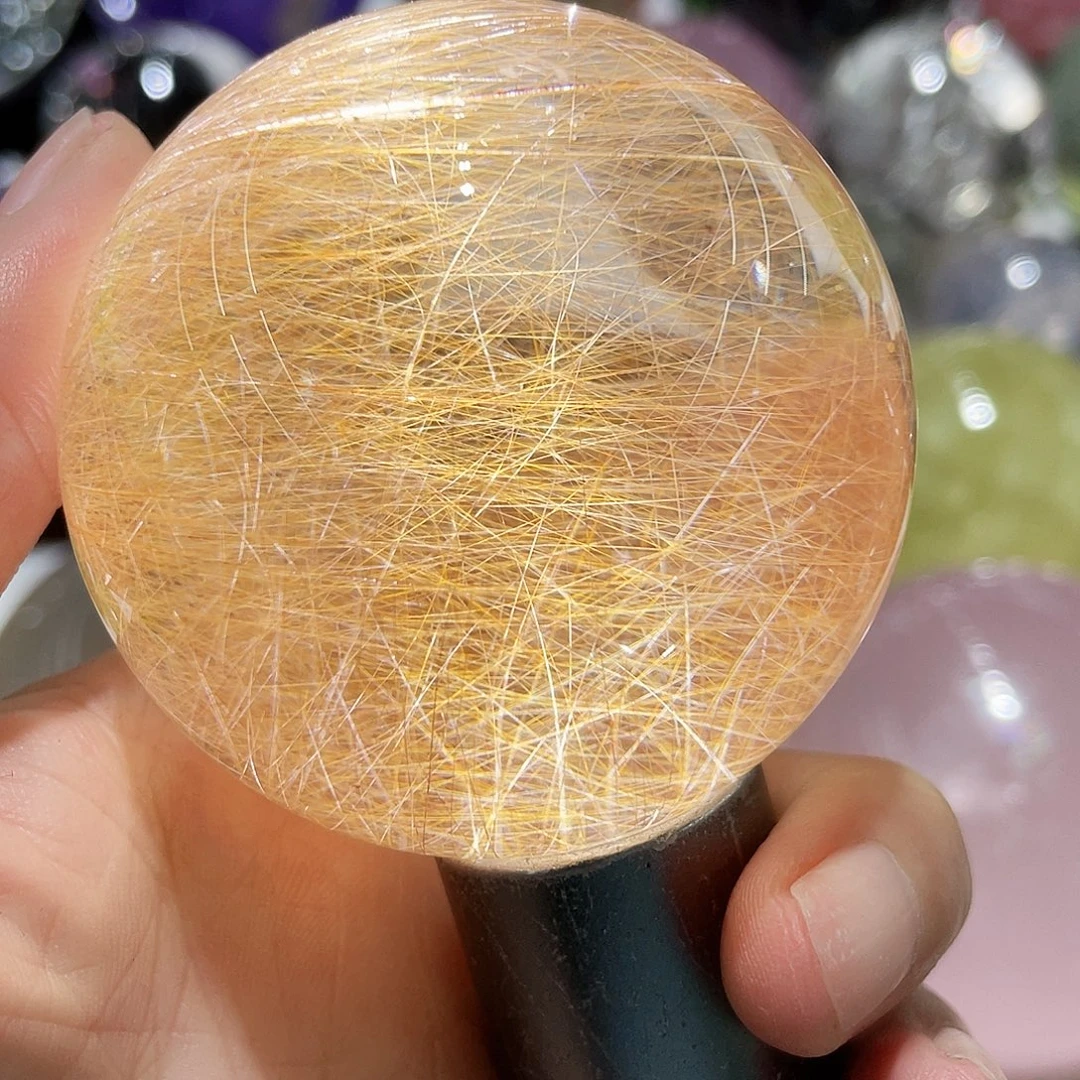 珠宝半成品未镶嵌水晶直径5.4厘米左右