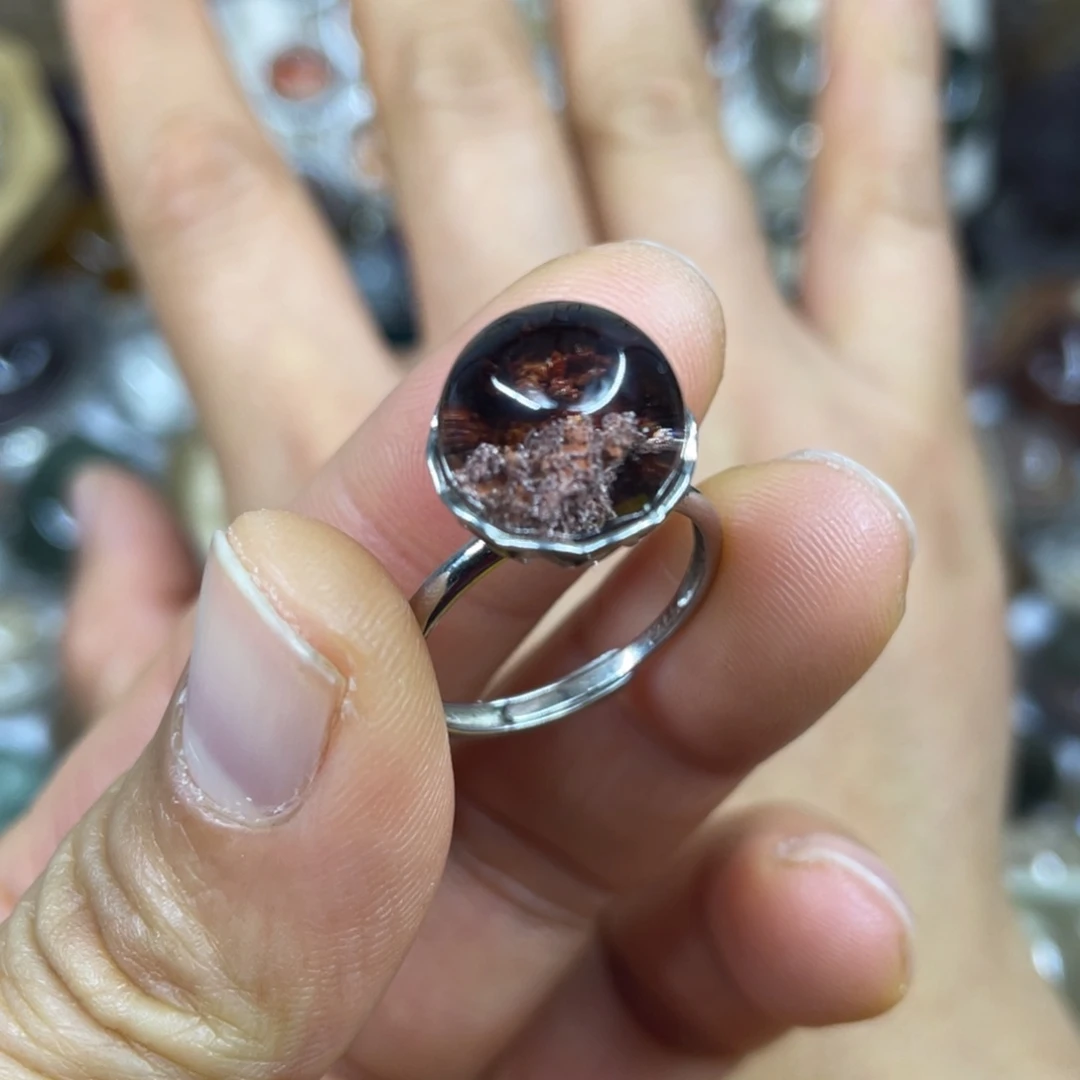 【闪购商品】银S925镶嵌珠宝半成品水晶戒指