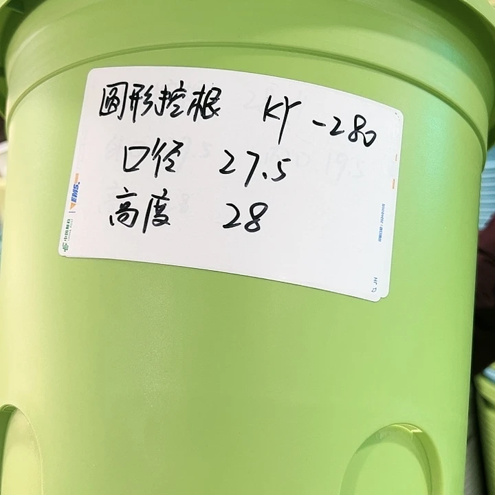 正品圆控口27高28果绿5只无托