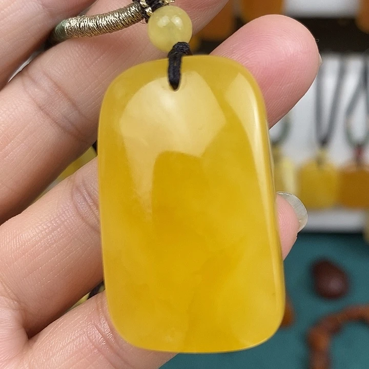 蜜蜡未镶嵌珠宝奇石无事牌