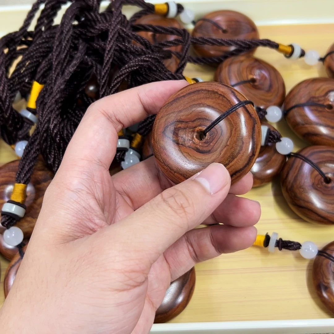 手串/手链黄花梨/降香黄檀平安扣小手把件