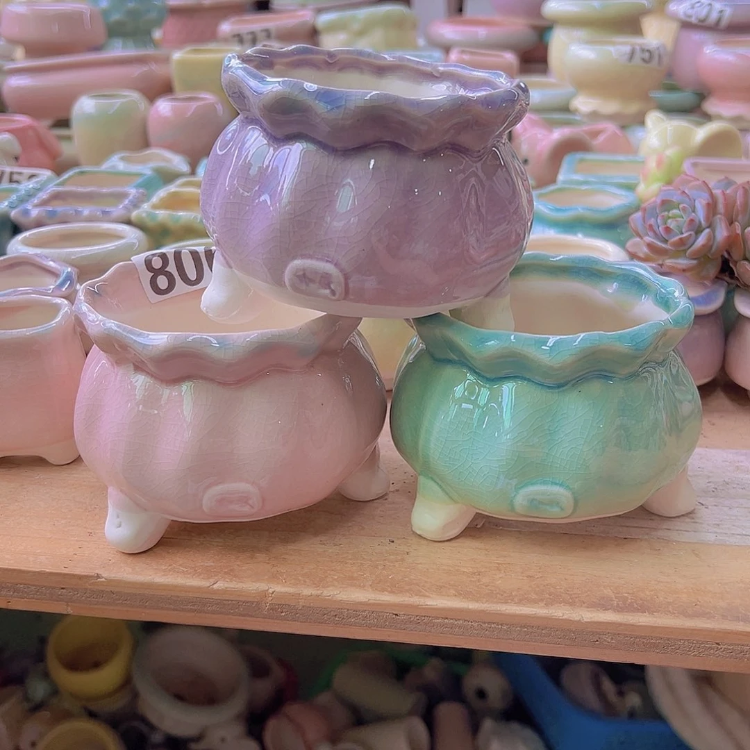 陶瓷花盆当场满12包邮