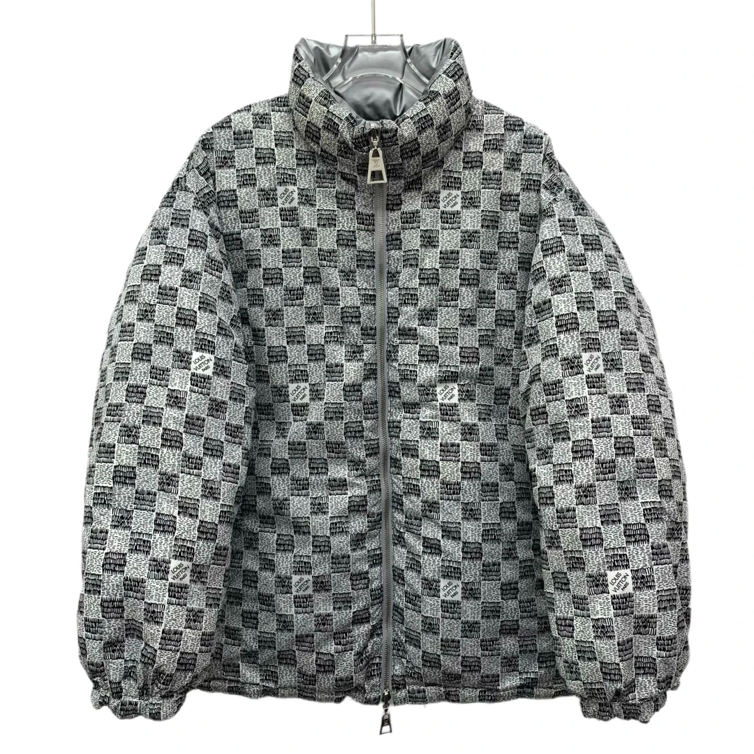 99新 LouisVuitton/路易威登 IW0449 灰色双面穿羽绒服 34 XXS码