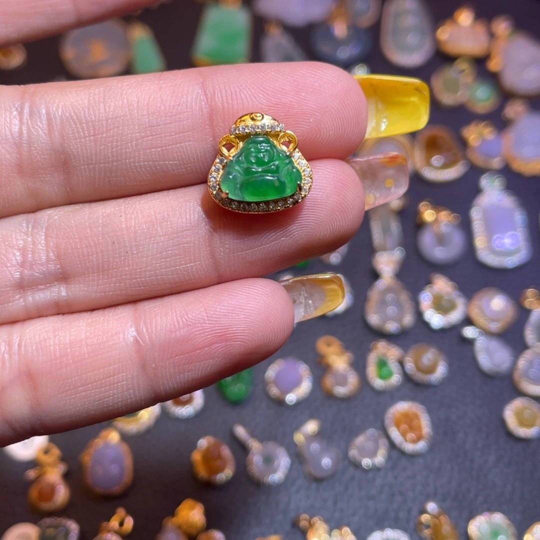 翡翠银S925镶嵌颈饰