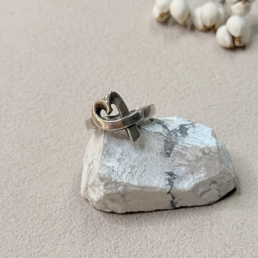95新 Tiffany & Co./蒂芙尼 【六六中古】孤品银925戒指te3274港10