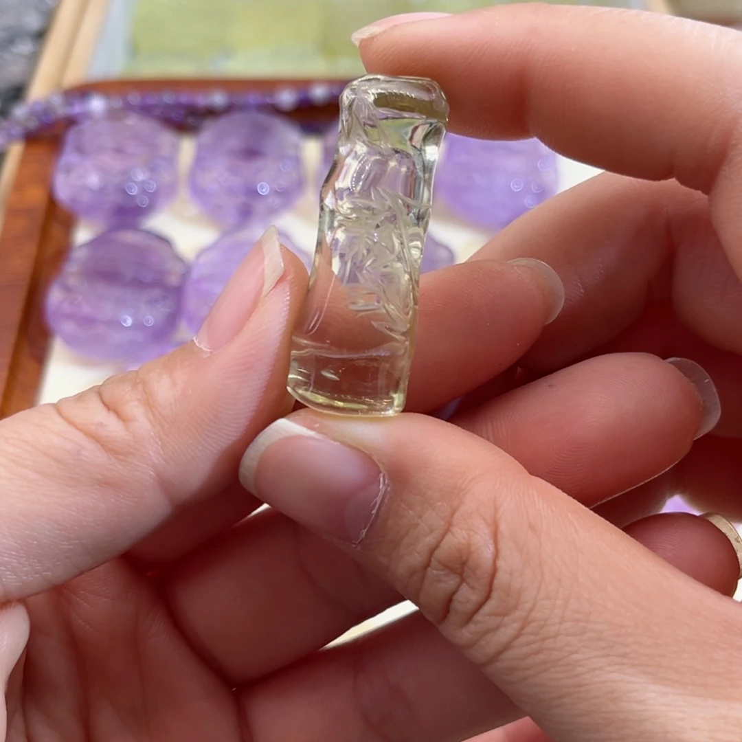 紫晶颈饰未镶嵌月****?黄水竹节64