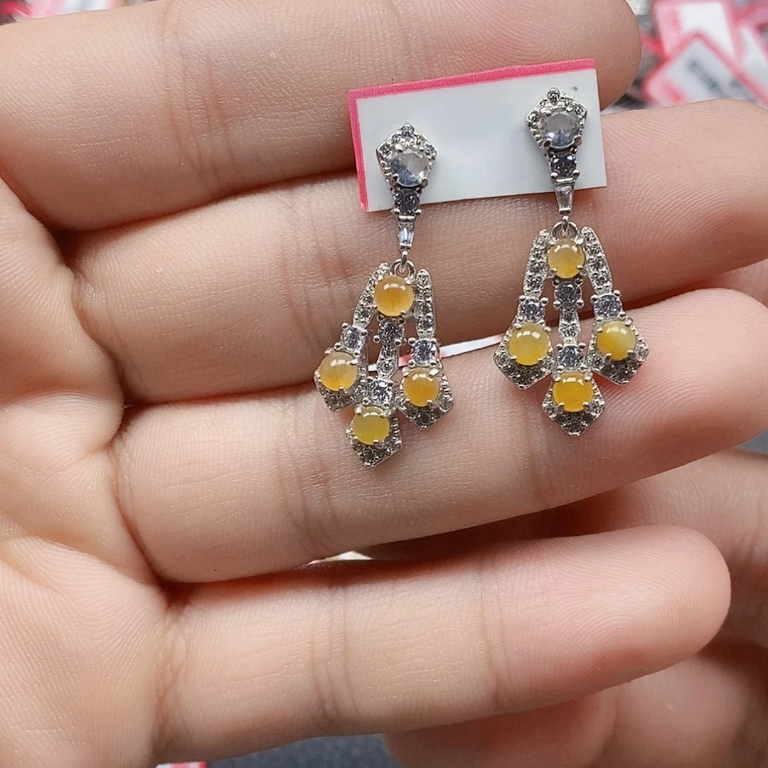 翡翠银S925镶嵌戒指天然A货缅甸翡翠