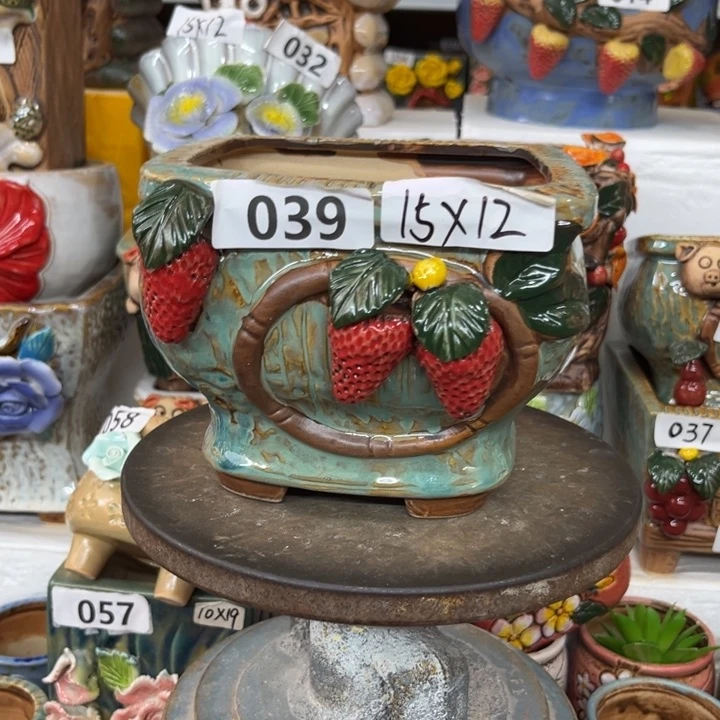 紫砂花盆粗陶材质多肉花盆