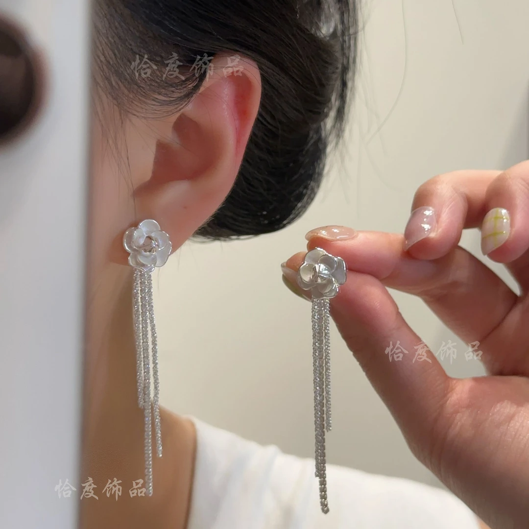 【恰度】夏日花花长款流苏耳钉气质显脸瘦