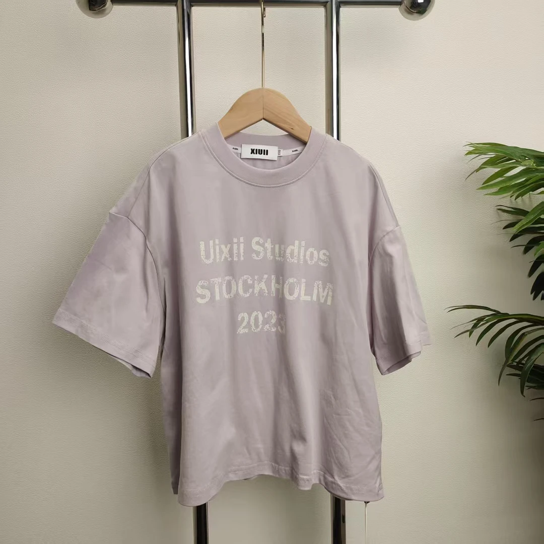 【B658】紫色短袖T恤B8-8