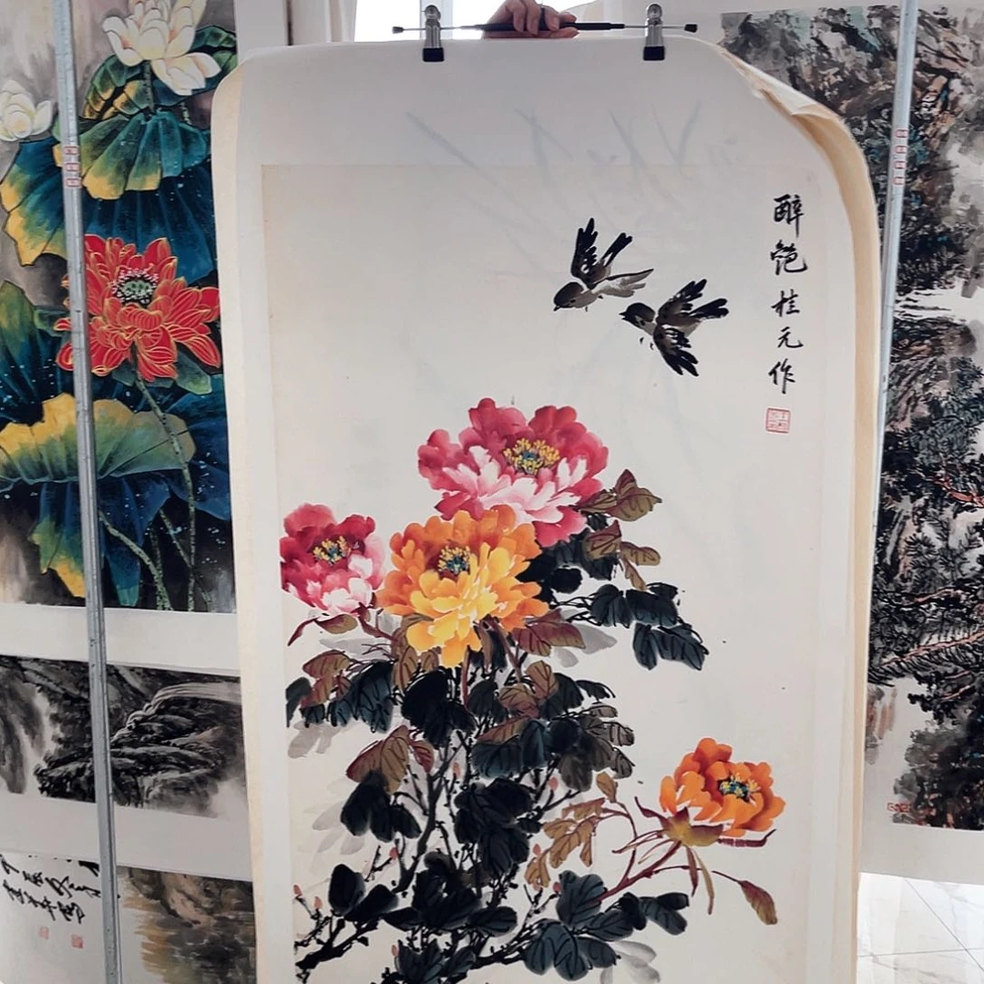 国画王桂元三尺整张哈哈