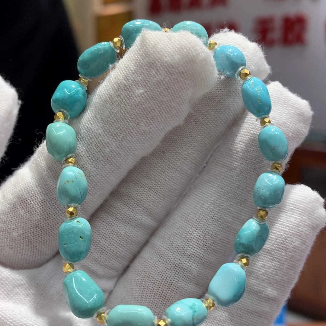 绿松石单圈银S925镶嵌