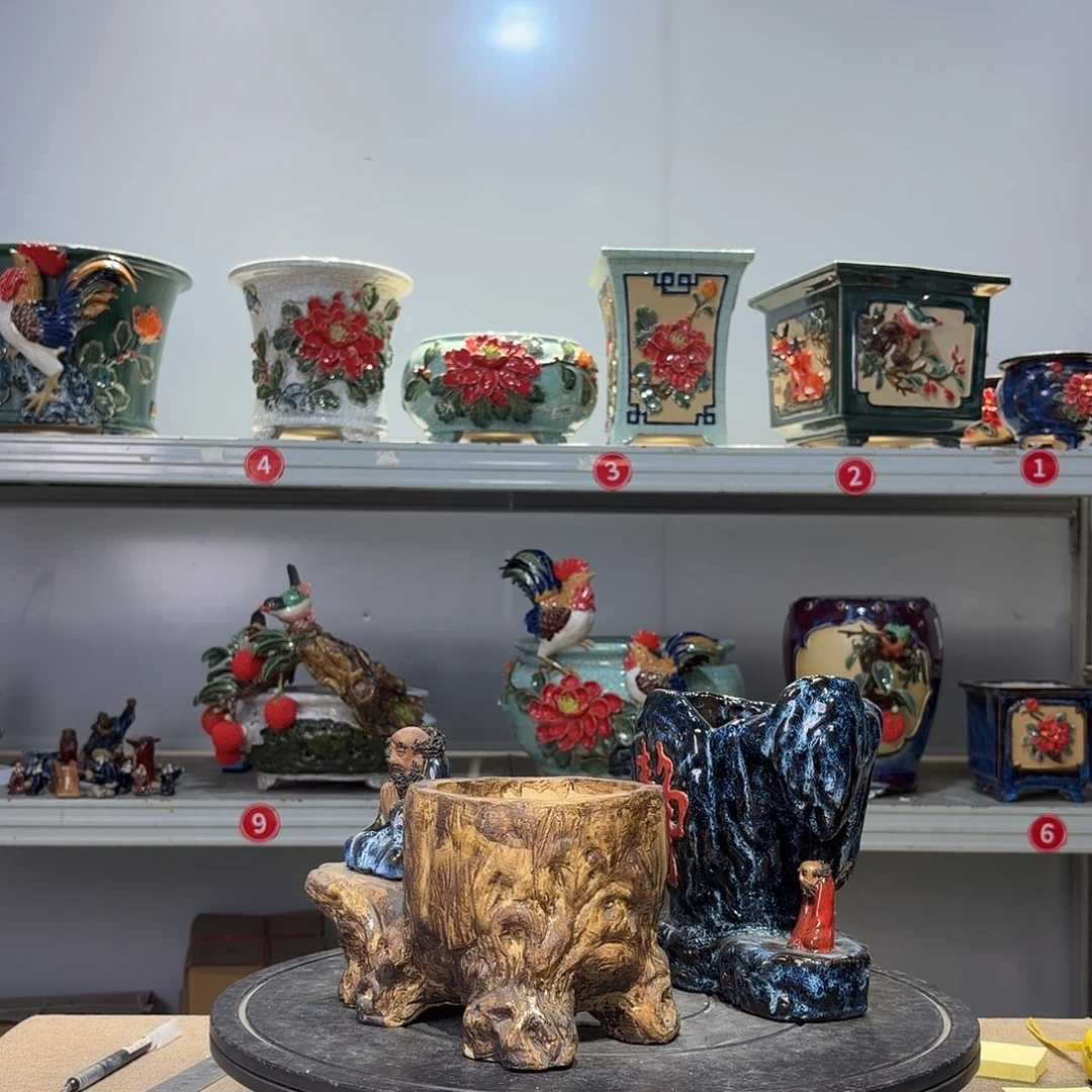 茶***美精品石湾花盆高端大气