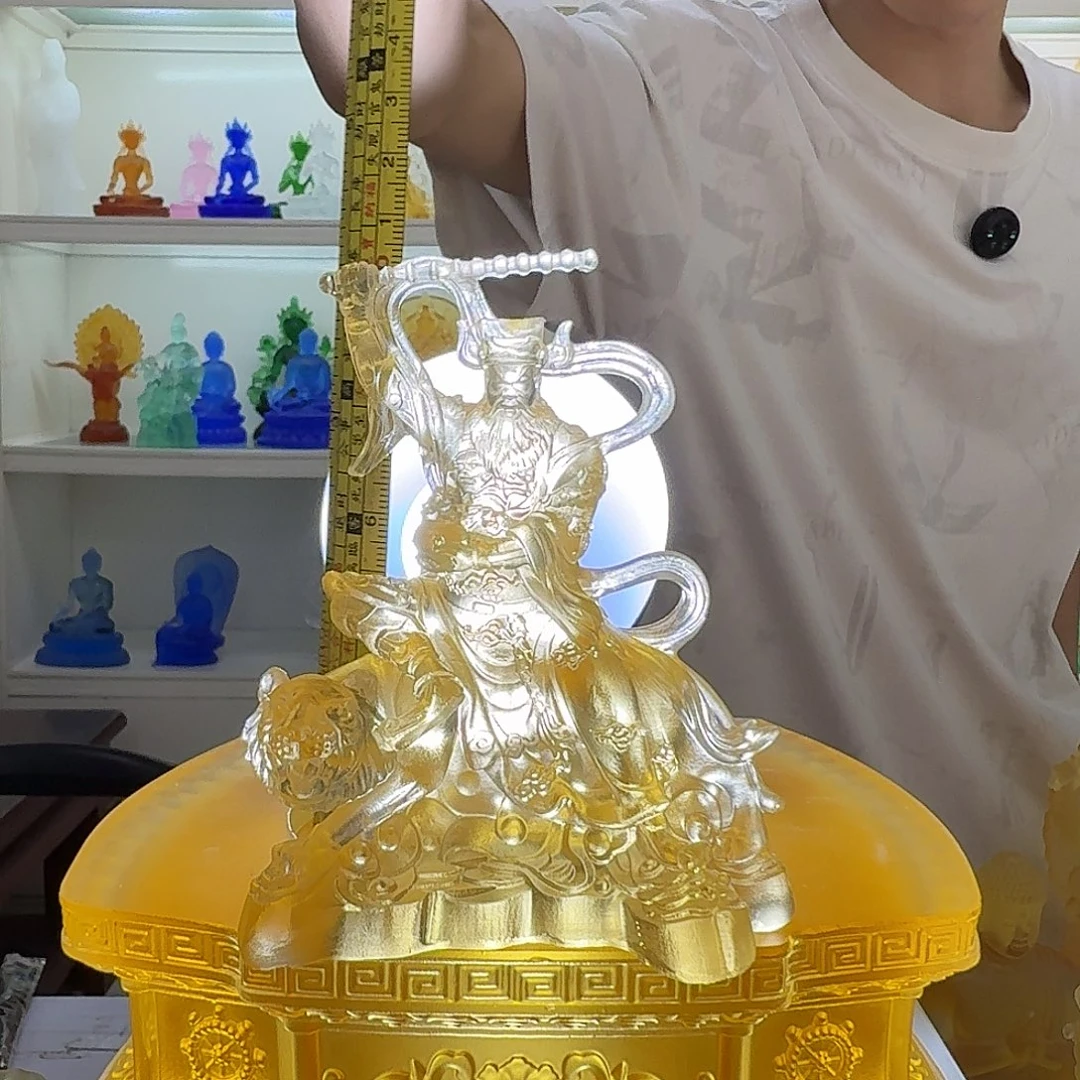 琉璃古法琉璃赵公明11公分