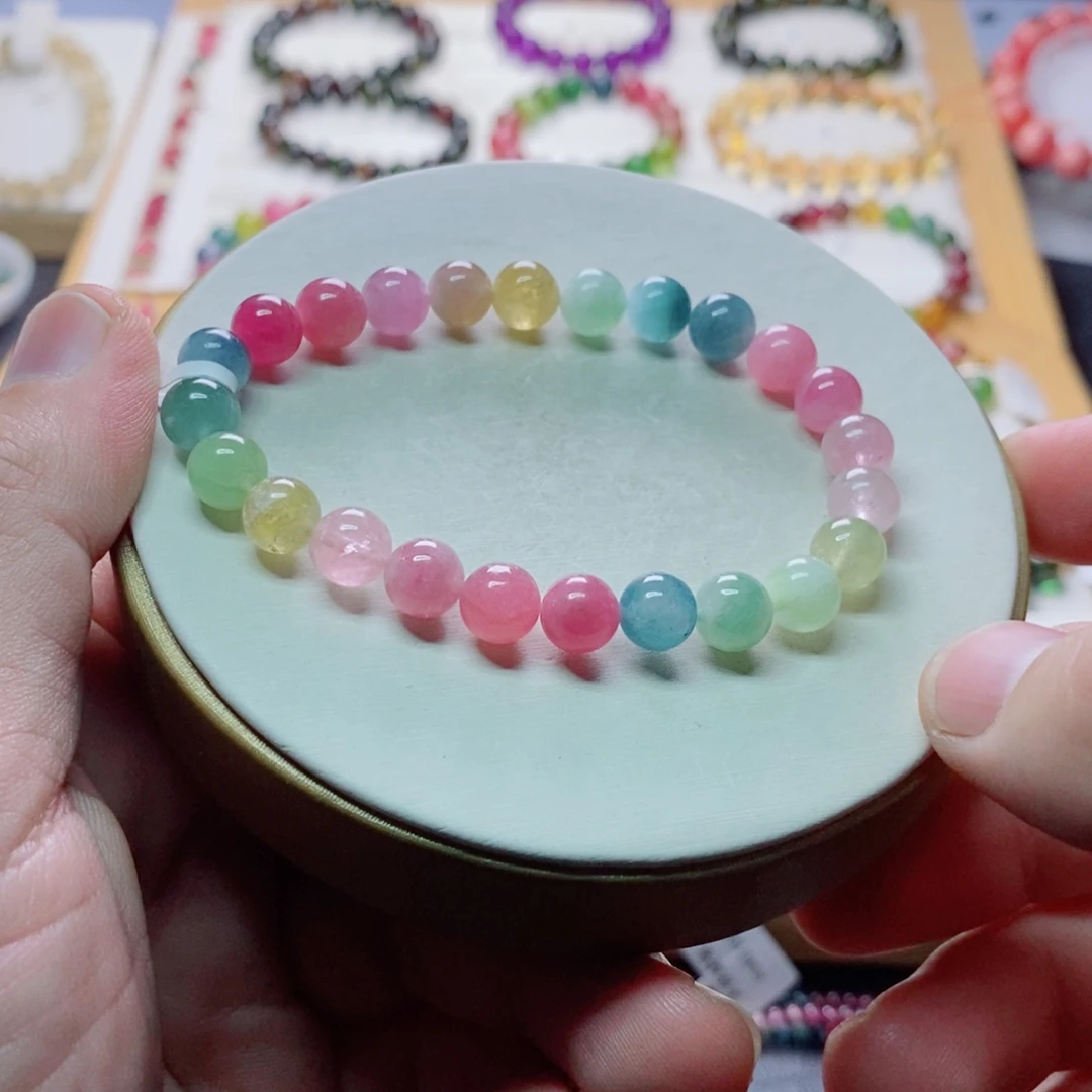 碧玺未镶嵌碧玺手链