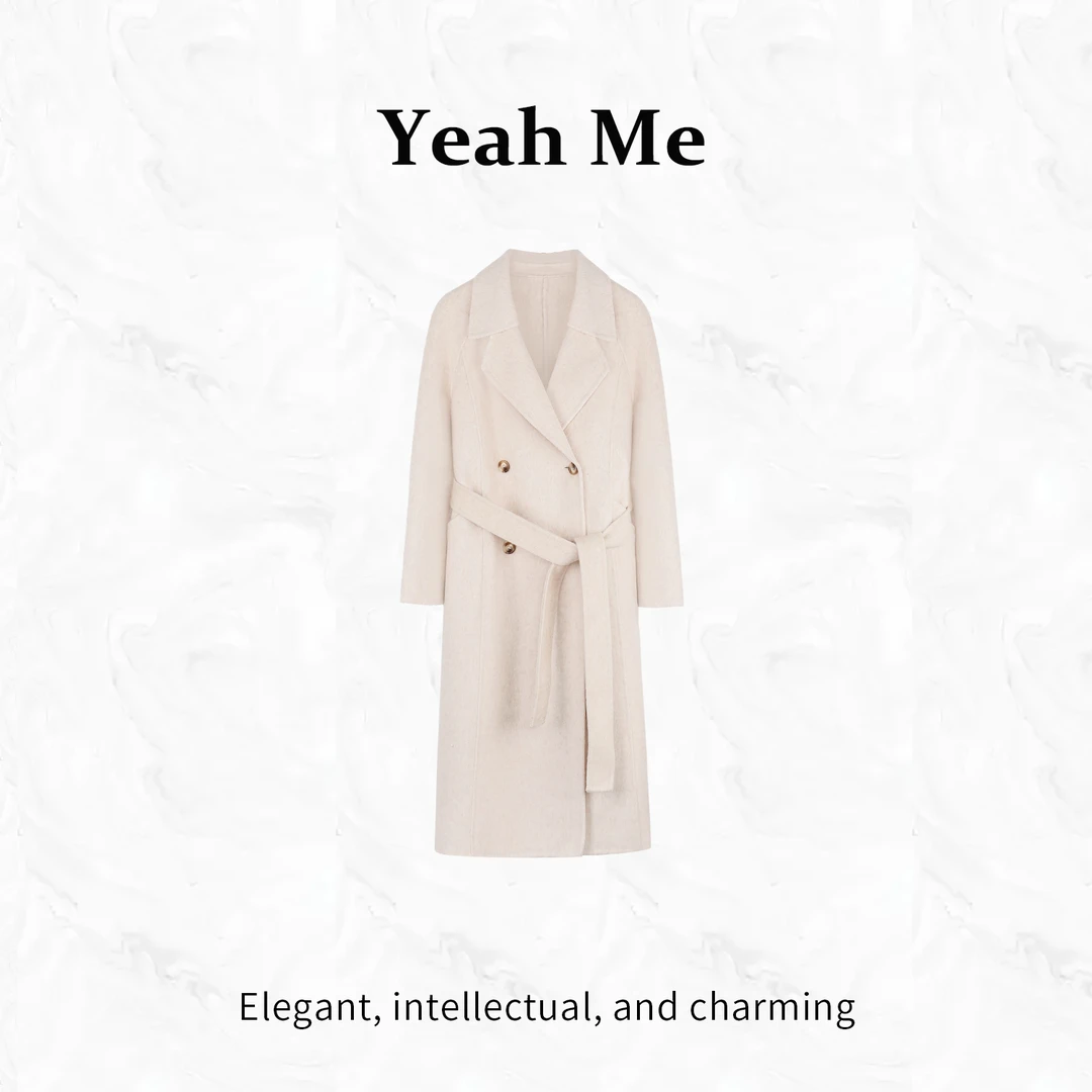 Yeah Me/也觅【羊绒大衣】秋冬新款简约风通勤女装风衣