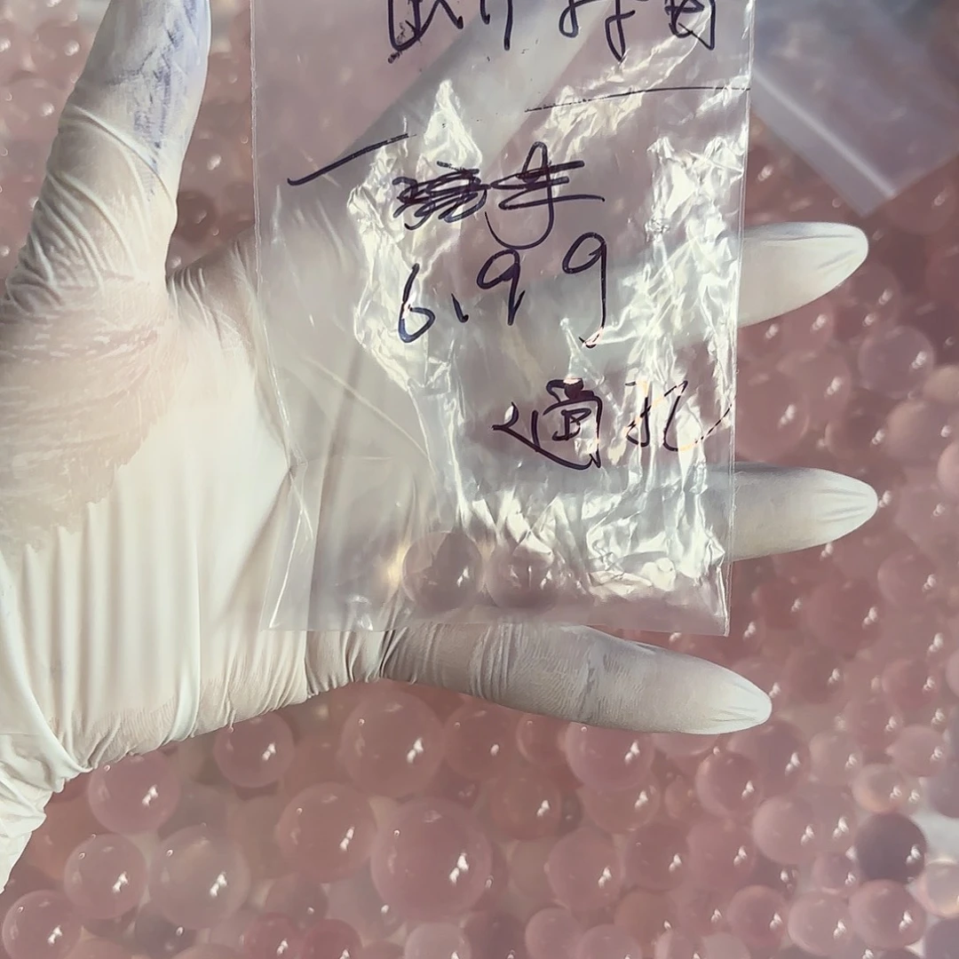 *****未镶嵌手串水晶天然粉水通孔