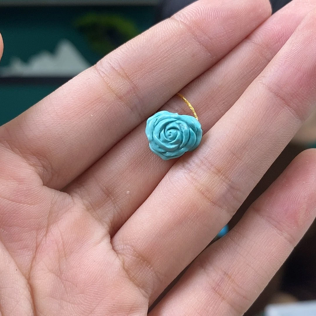 绿松石未镶嵌挂件