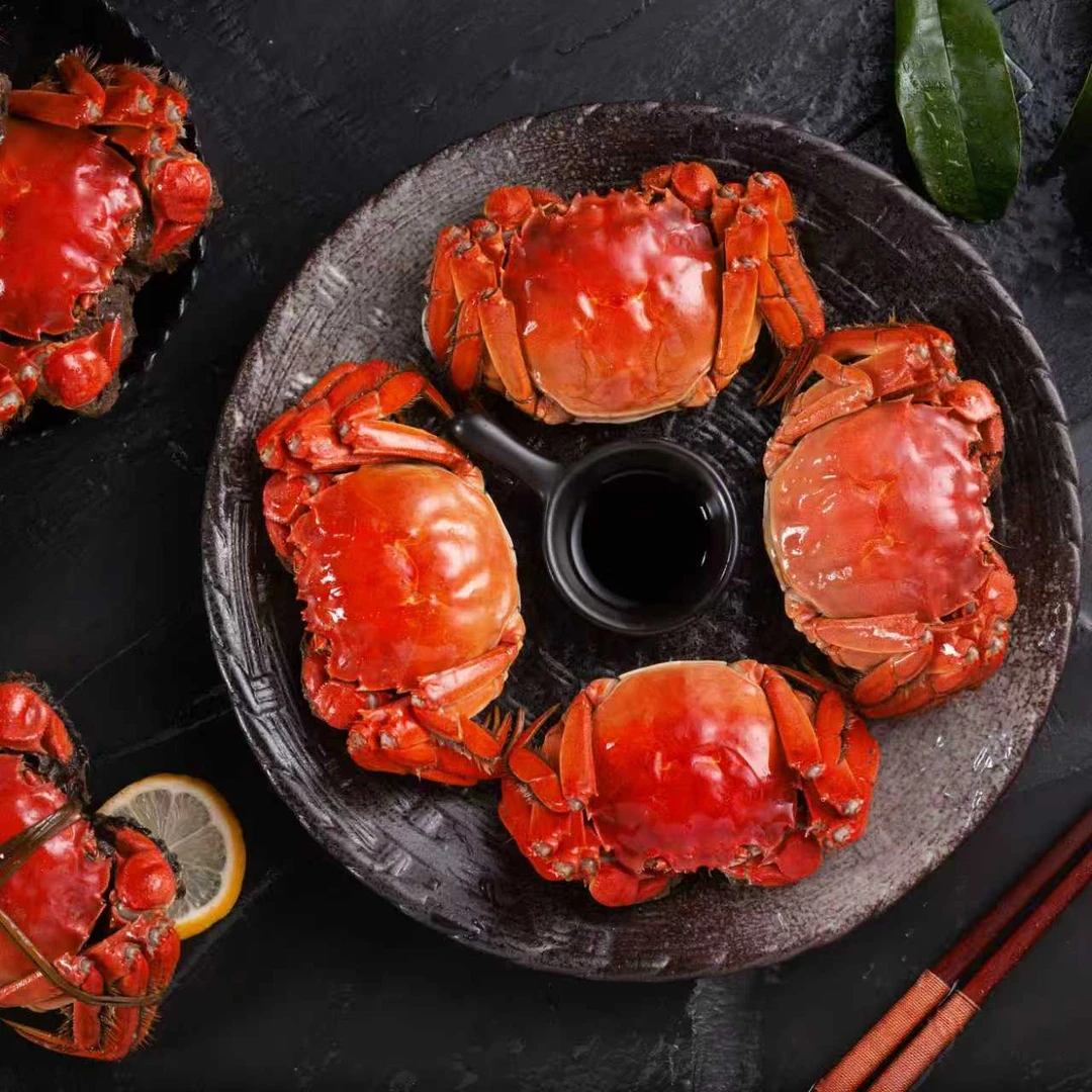 【活蟹现发】江苏精品大闸蟹 公3.5-3.2母2.5-2.2两 对半 到手6/8/10只