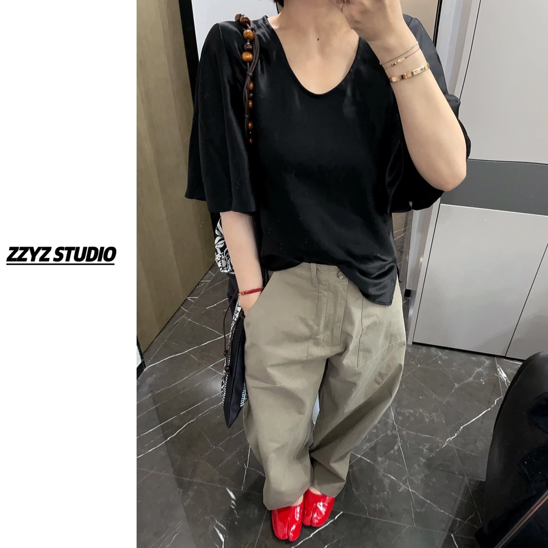 【ZZYZ】“日系复古cargo”酵素水洗复古廓形通勤直筒宽松休闲长裤