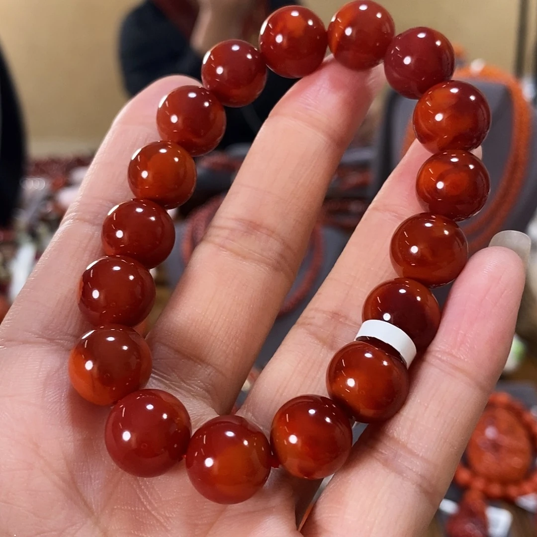 未镶嵌单圈12mm原矿南红玛瑙