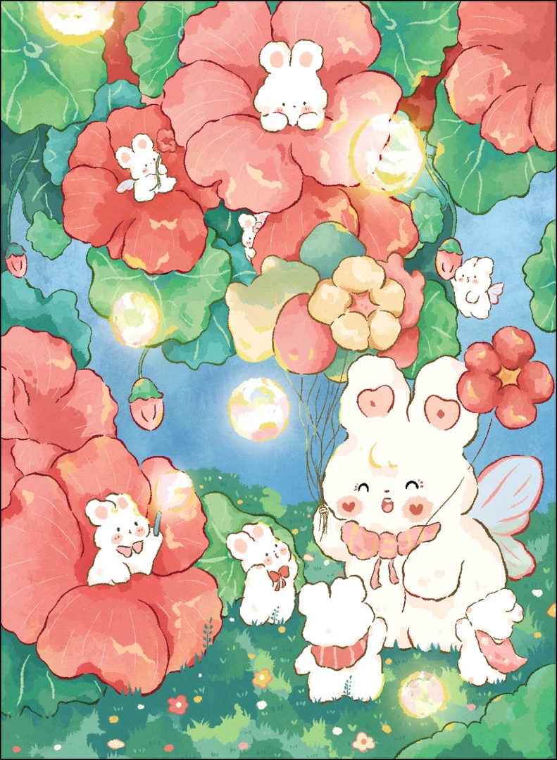 可爱兔65×85 40色金丝布（无针无工具）