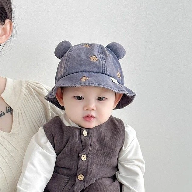 宝宝帽子可爱春秋薄款渔夫帽婴幼儿防晒盆帽韩版小童透气遮阳帽潮
