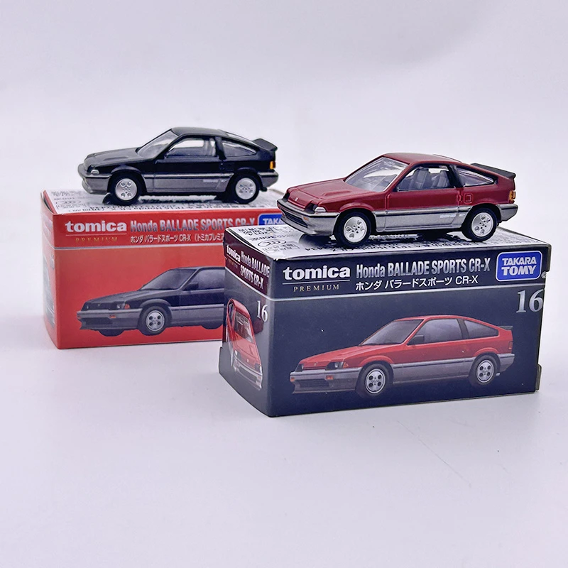 TOMY多美卡黑盒仿真合金小汽车模型TP16本田CR-X轿车初回小朋友