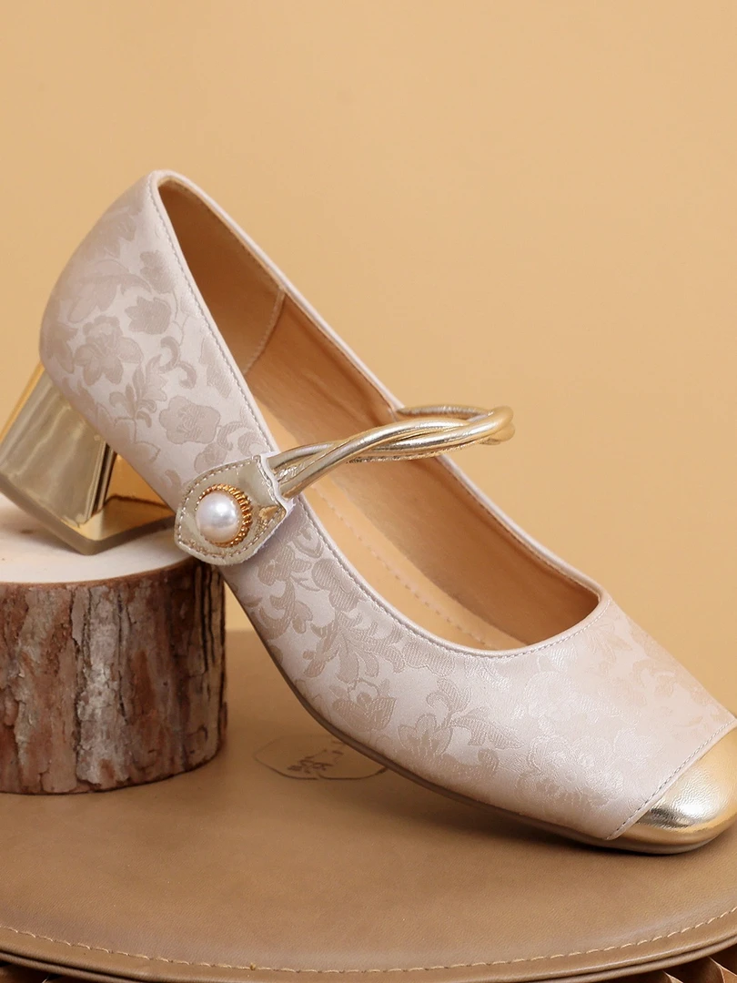 时尚单鞋女鞋子2025年新款女鞋配裙子轻便粗跟505