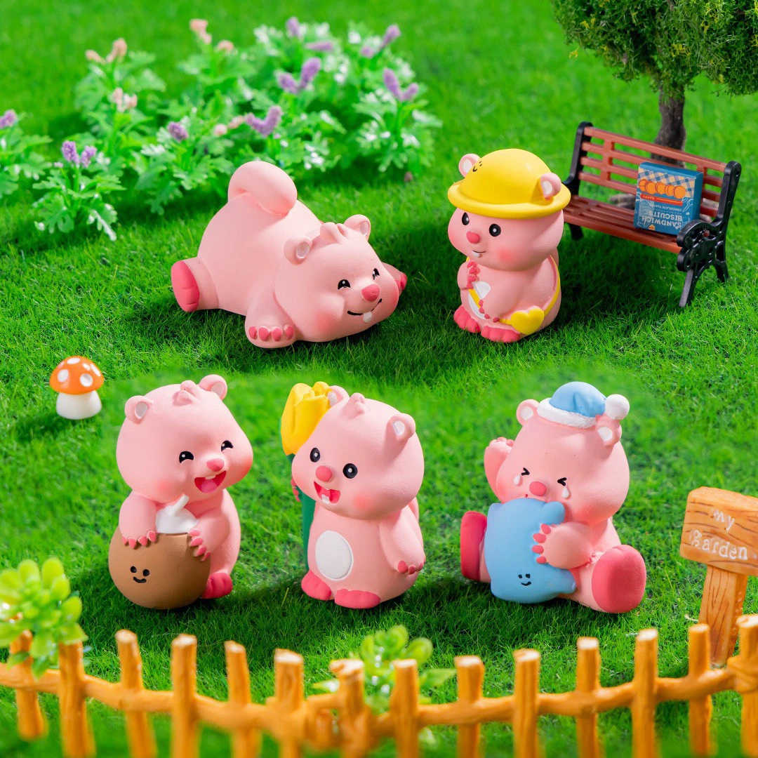 【娜娜子】创意卡通露比小海狸树脂工艺品装饰礼品diy配件车载摆件