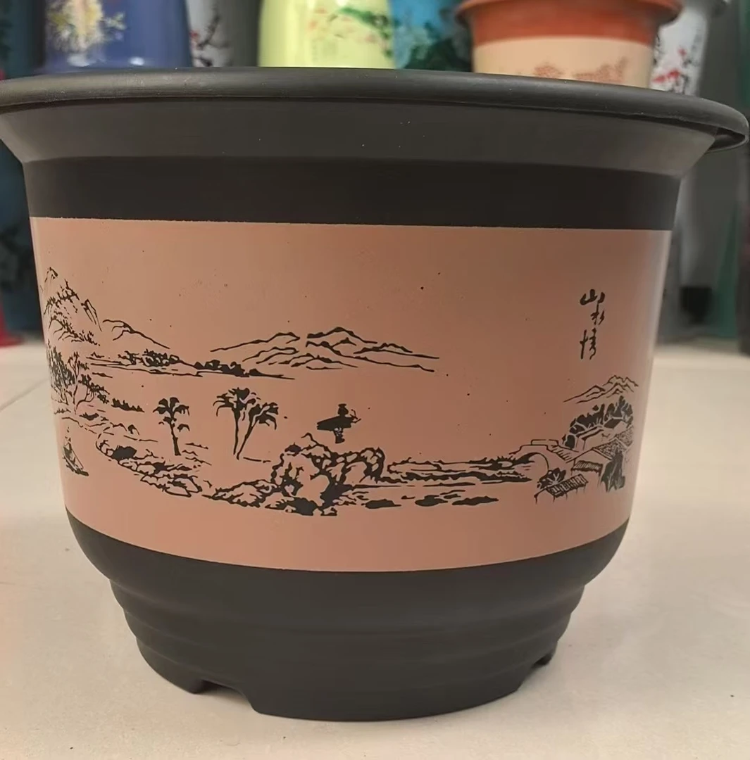 树脂材质加厚款花盆清仓磨砂花盆果树盆盆景盆耐用家庭通用盆