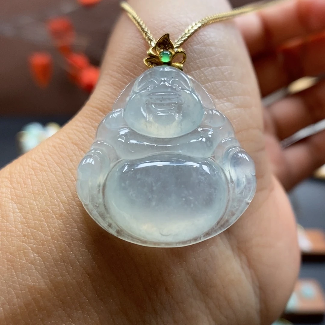 【闪购商品】颈饰18K金镶嵌翡翠40