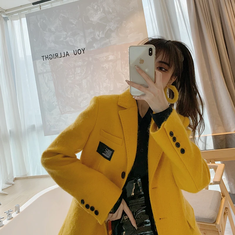 秘鲁安哥拉幼山羊毛西装外套 YD203052-A