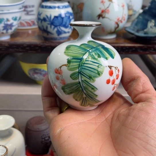 摆件梅****鱼陶瓷工艺品制作