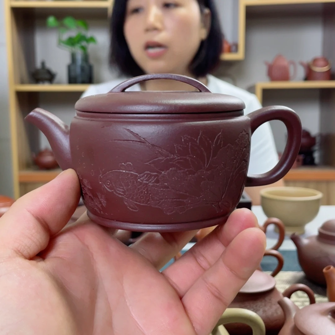 茶杯紫砂汉瓦紫泥壶