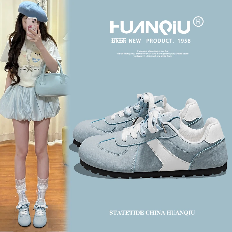 环球夏季爆款软底透气不热脚德训鞋女款学生校园百搭不撞款泡芙鞋
