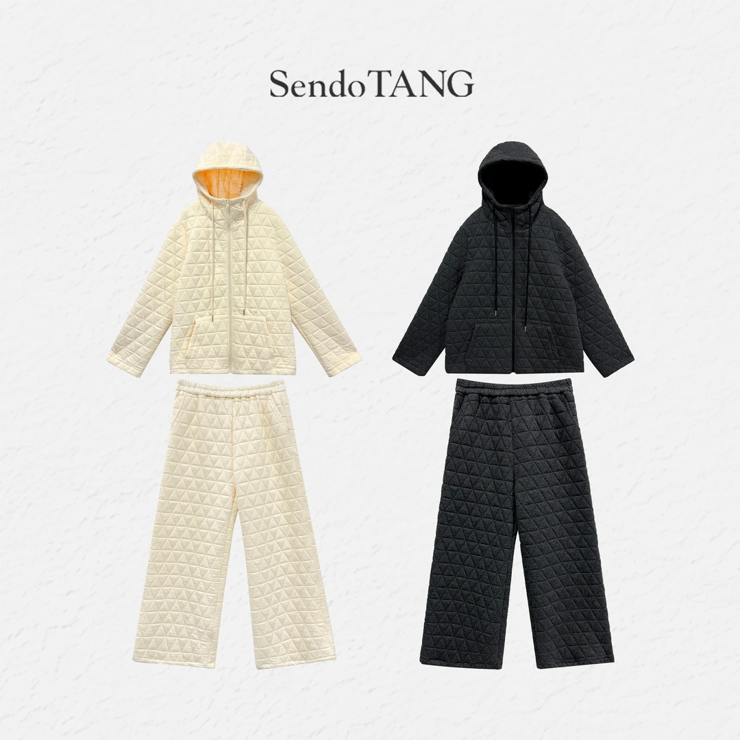 【零压力】胖多家时尚设计气质宽松高级遮肉上衣裤子套装