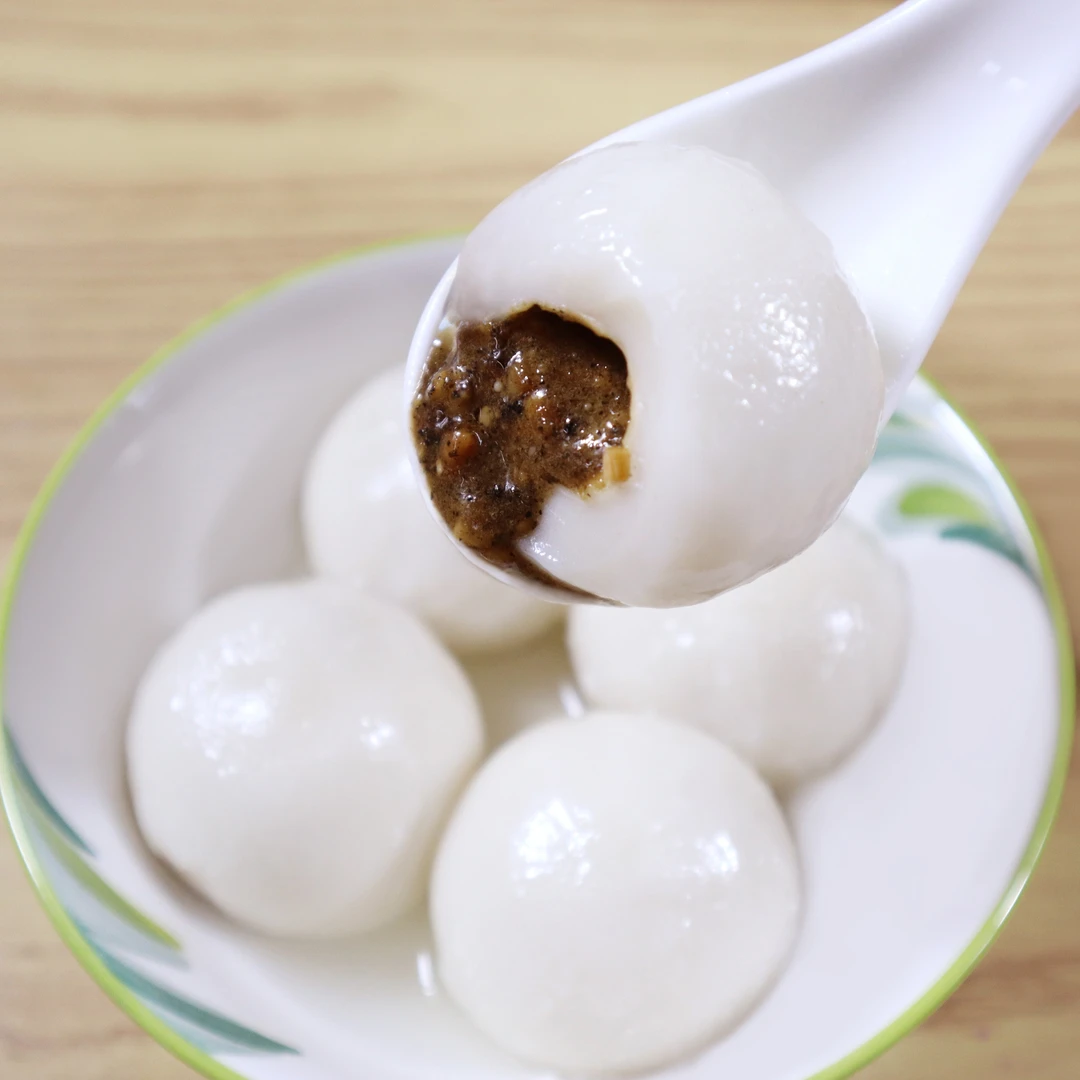 【陡姐】红糖黑芝麻汤圆和红糖花生芝麻汤圆