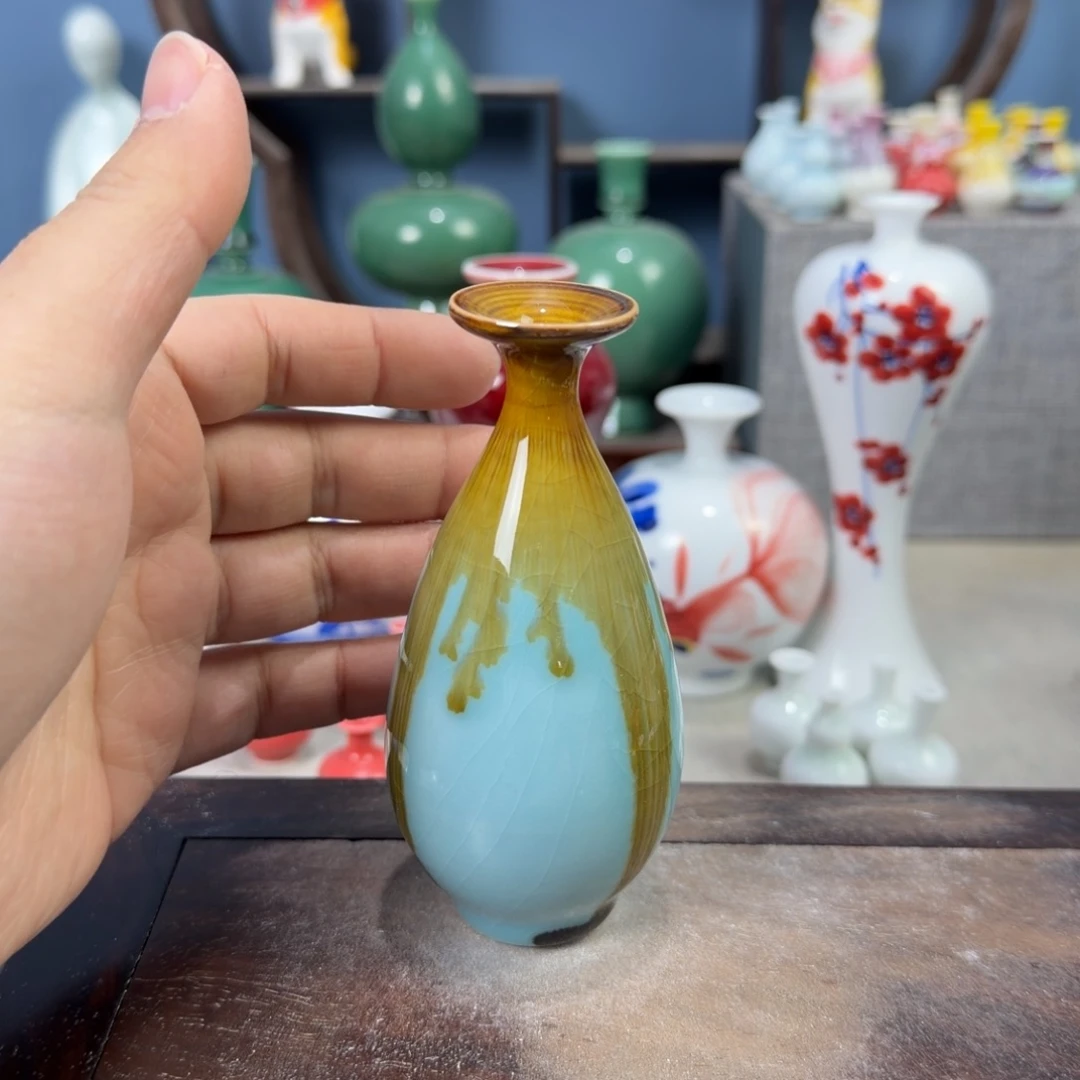 陶瓷手工小花器摆件