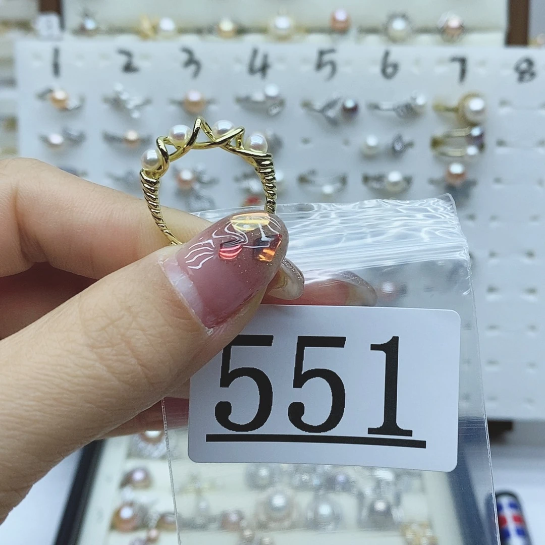 淡水珍珠戒指银S925镶嵌V****?551