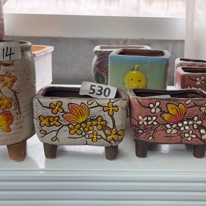紫砂花盆粗陶材质多肉花盆