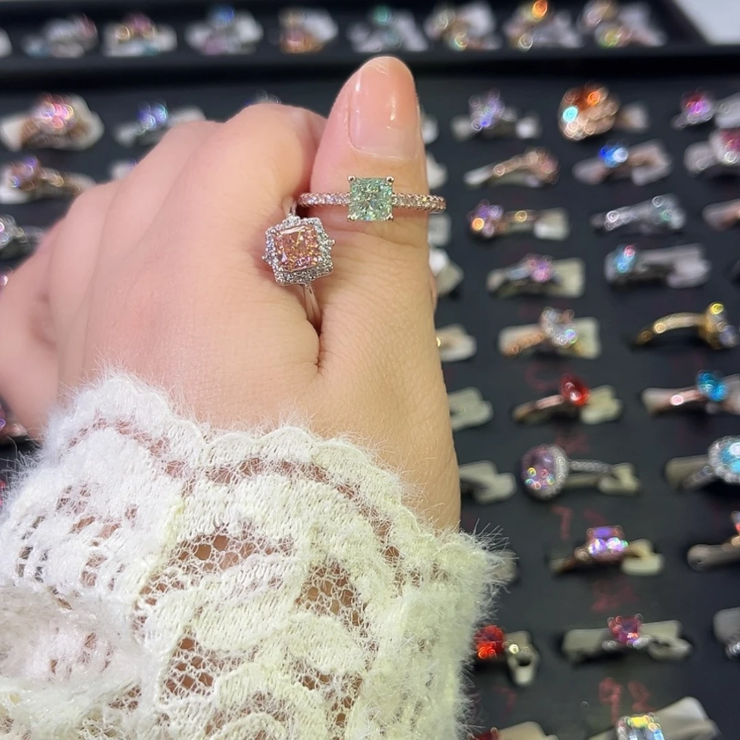 莫桑石非金属SH K枚方形-12（换恰色冰花）