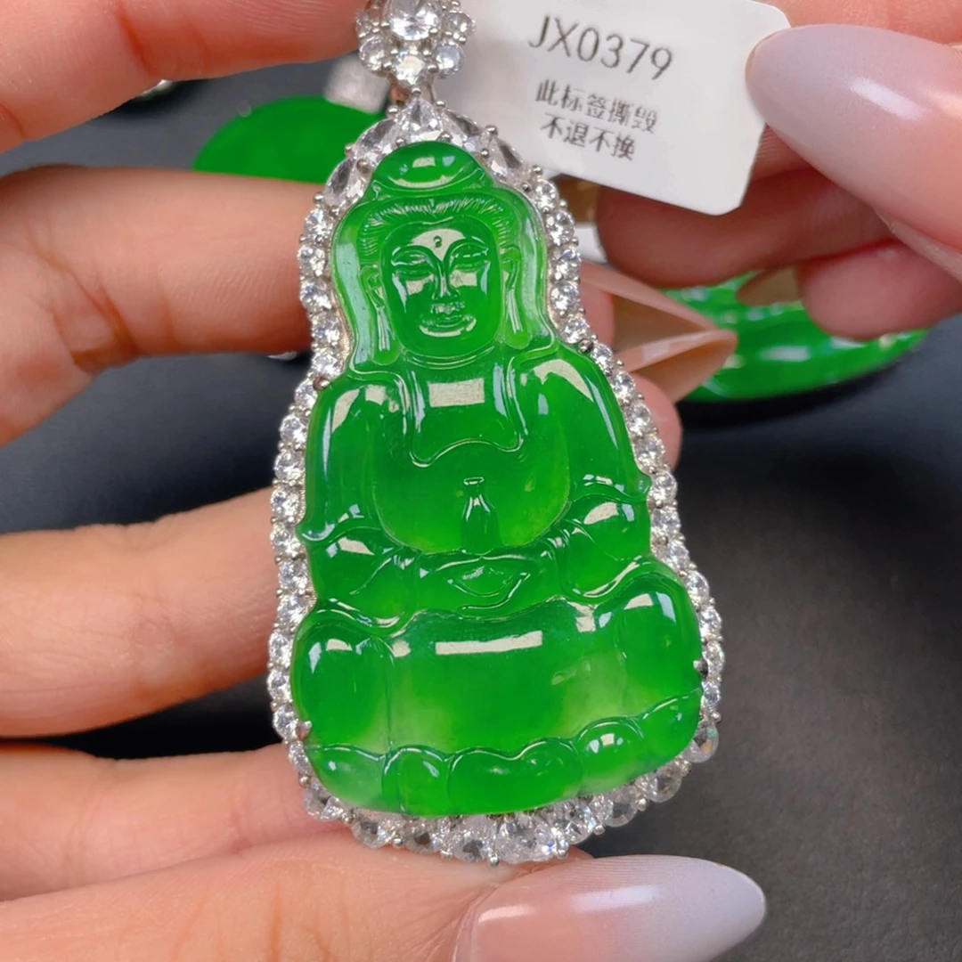 【闪购商品】颈饰银S925镶嵌翡翠翡翠