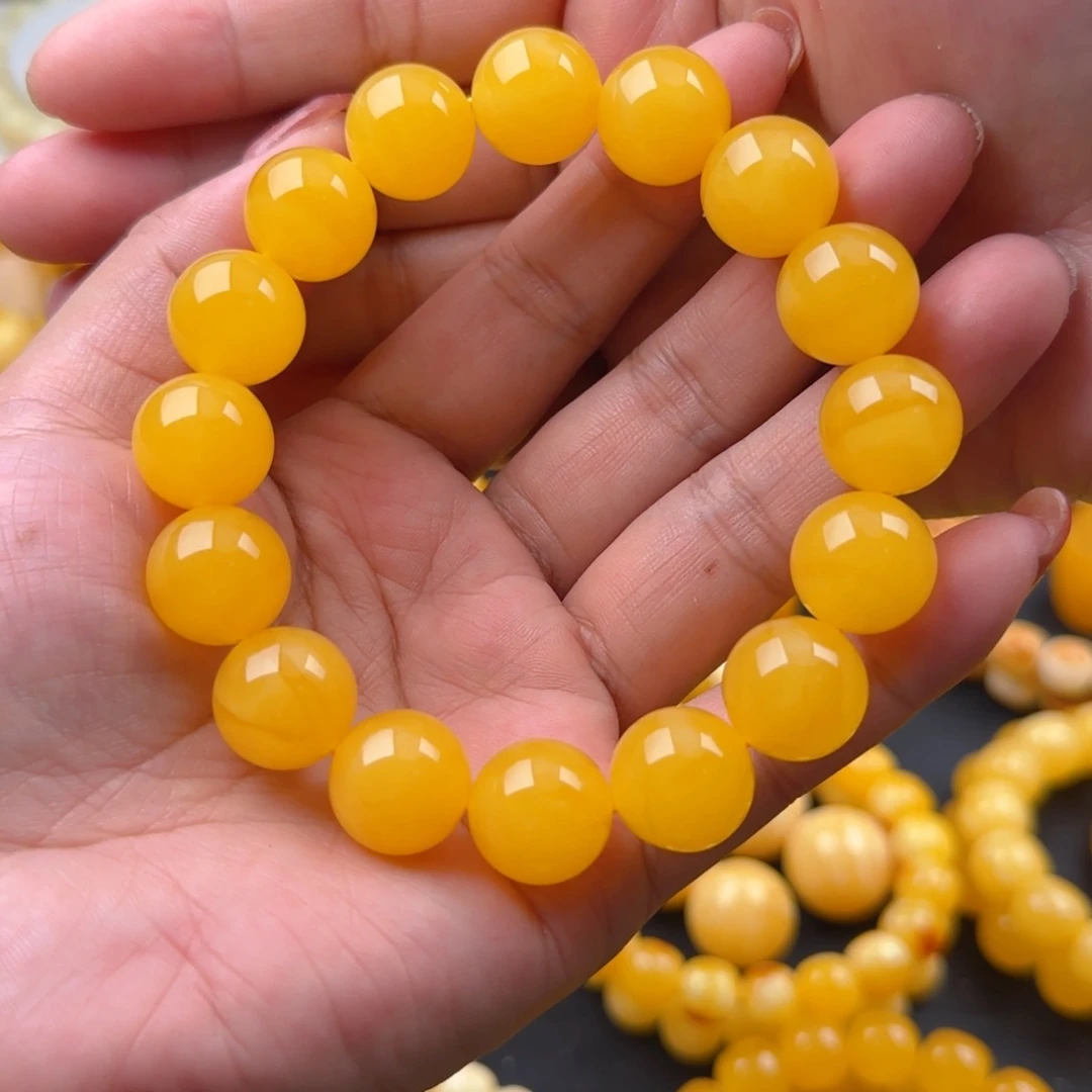 未镶嵌颈饰琥珀焦皮浓蜡同料14