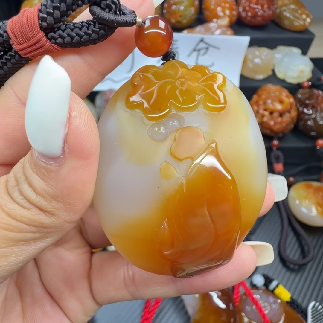 玛瑙/玉髓合金手把件