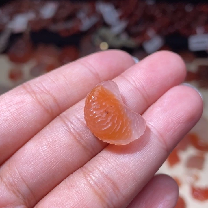 南红玛瑙其他未镶嵌橘子瓣通孔807