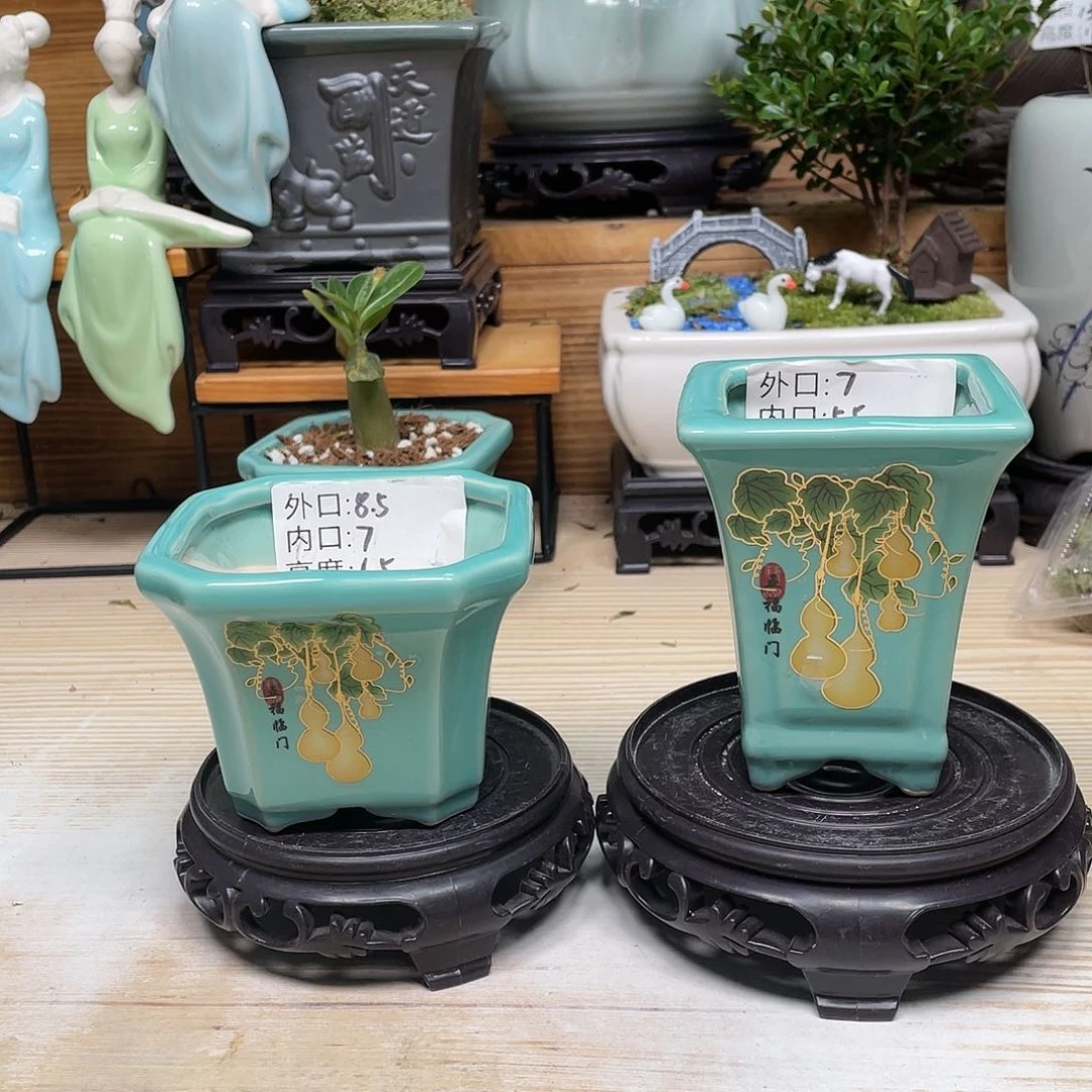 紫砂花盆陶瓷艺术花盆陶瓷